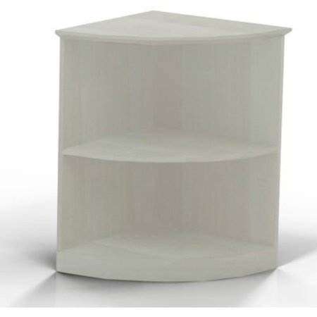 SAFCO Safco® Medina Series Quarter-Round Corner 2 Shelf Bookcase Textured Sea Salt MVBQ2TSS